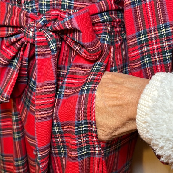 Boden Alba Check Tie Waist Long Sleeve Maxi Dress Size 2 - Picture 9 of 16